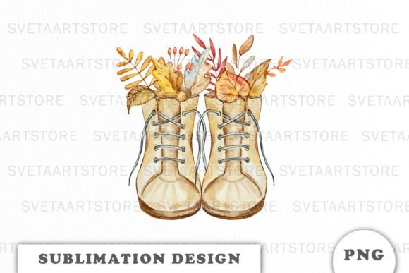 Cozy Autumn Boots Illustrations for Branding