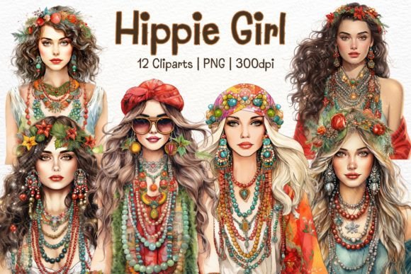 Hippie Girl Watercolor Sublimation Illustrations Review