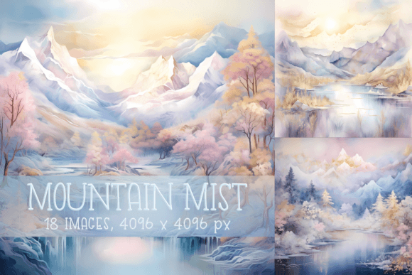 Mountain Mist Pastel Illustrations for Branding