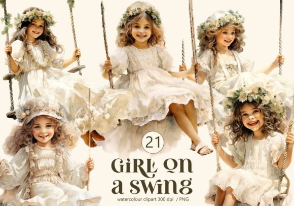 Victorian Girls on a Swing Illustrations Review