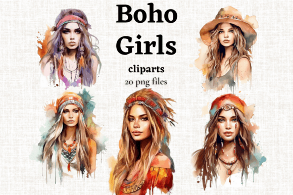 Watercolor Boho Girls Clipart: An Embroidery Review