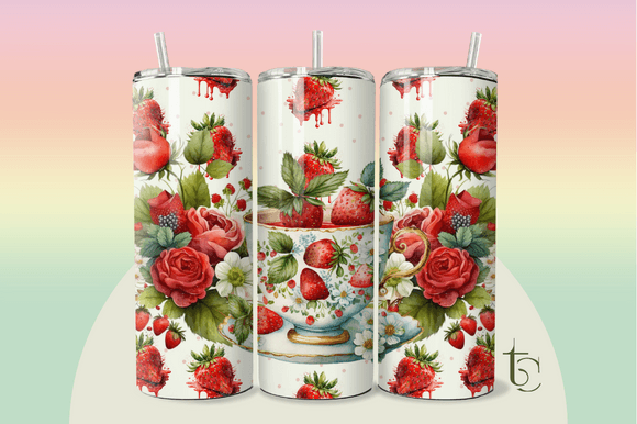 Watercolor Cute Strawberry Illustrations for Editorial Design