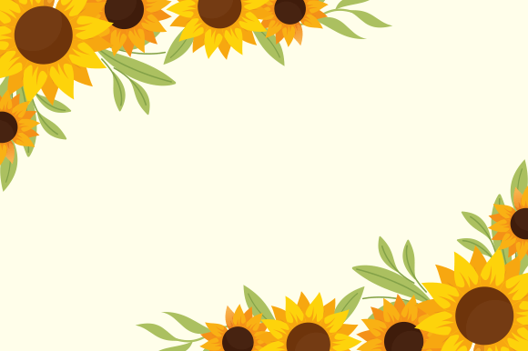 Watercolor Sunflower Border Background Review